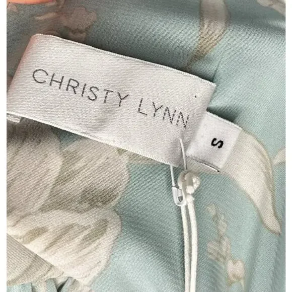 CHRISTY LYNN Sz S Small Turquoise Magnolia Alexa Dress NWT - Picture 3 of 10